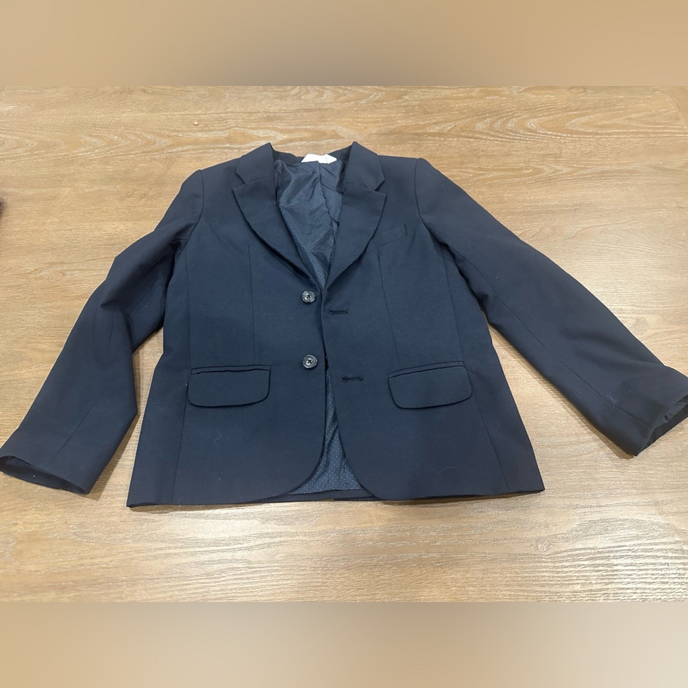 Cat & Jack Dark Blue Blazer with Polka Dot Liner Boys 7